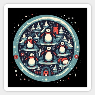 Penguin in Ornmament, Love Penguins Sticker